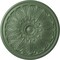 Ekena Millwork Bordeaux Ceiling Medallion (Fits Canopies up to 3 1/4"), 22 5/8"OD x 1 3/4"P, Athenian Green CM22BOAGF - alternate 1